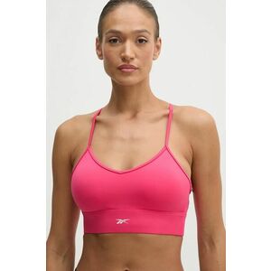 Reebok sutien sport ID Train culoarea roz, neted, 100205298 imagine