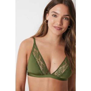 women'secret sutien FEMININE TRENDY culoarea verde, dantela, neted, 4028123 imagine