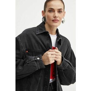 MAX&Co. geacă din denim femei, culoarea negru, de tranziție, oversized, 2426086033200 imagine