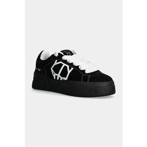 Naked Wolfe sneakers din piele intoarsă Kray culoarea negru, Kray Hairy Cow Suede Black imagine