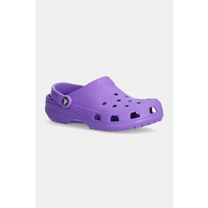 Crocs papuci Classic femei, culoarea violet, 10001 imagine