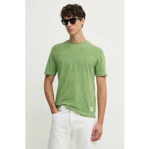 United Colors of Benetton tricou din bumbac barbati, culoarea verde, neted, 3ZITU1098 imagine