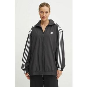 adidas Originals bluza Oversized Zip Off Tracktop femei, culoarea negru, JM9251 imagine