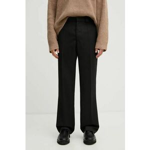 Won Hundred pantaloni din lana culoarea negru, drept, 3216-14221 imagine