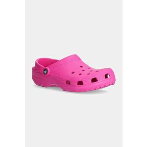 Crocs papuci Classic femei, culoarea roz, 10001 imagine