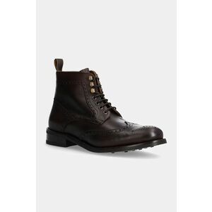 Hackett London ghete de piele JAME BROGUEBOOT barbati, culoarea maro, HMS21425 imagine