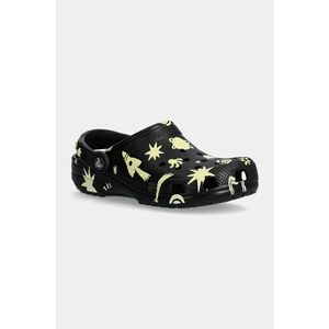 Crocs slapi copii CLASSIC GLOW SPACE CLOG culoarea negru, 210355 imagine