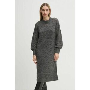 Pepe Jeans rochie HAILEY DRESS culoarea gri, midi, drept, PL953588 imagine