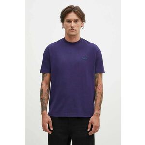 PS Paul Smith tricou din bumbac barbati, culoarea albastru marin, cu imprimeu, M2R.965XE.N22116 imagine