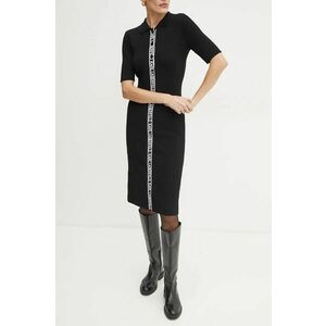 Karl Lagerfeld rochie culoarea negru, mini, mulata, 246W1320 imagine