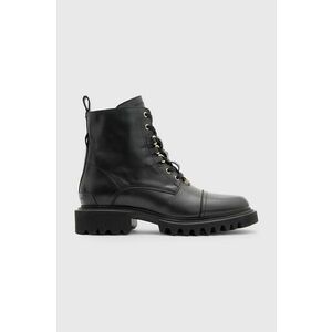 AllSaints cizme de piele Lydia Boot femei, culoarea negru, cu toc plat, W040FB imagine