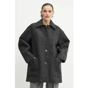 MAX&Co. palton din lana culoarea gri, de tranzitie, oversize, 2426906013200 imagine