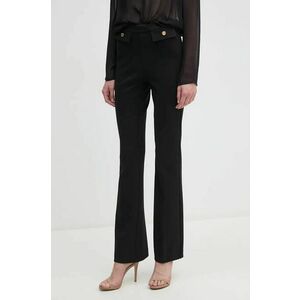 Gaudi pantaloni femei, culoarea negru, evazati, high waist, 421BD24007 imagine