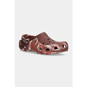 Crocs papuci Classic Marbled Clog barbati, culoarea maro, 206867 imagine