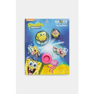 Crocs butoane incaltaminte pentru copii Spongebob Bubble 5-pack culoarea galben, 10013556 imagine