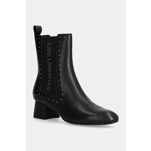 Karl Lagerfeld ghete chelsea de piele BONNIE femei, culoarea negru, cu toc drept, KL30364 imagine