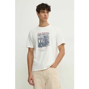 Pepe Jeans tricou din bumbac SOREN TEE barbati, culoarea alb, cu imprimeu, PM509635 imagine