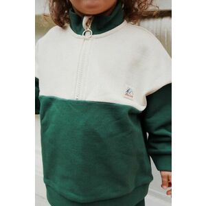 Konges Sløjd bluza copii LOU HALF ZIP SWEAT OCS culoarea verde, neted, KS101563 imagine