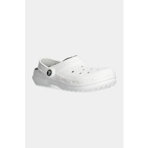 Crocs slapi copii CLASSIC LINED CLOG culoarea alb, 207010 imagine