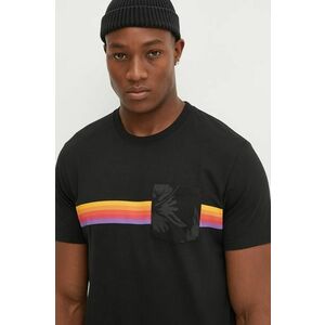 Rip Curl tricou din bumbac SURF REVIVAL HOFFMAN barbati, culoarea negru, cu imprimeu, 0J7MTE imagine