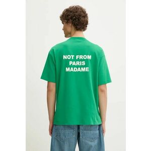 Drôle de Monsieur tricou Le T-Shirt Slogan barbati, culoarea verde, cu imprimeu, E-TS203-CO002-GN imagine