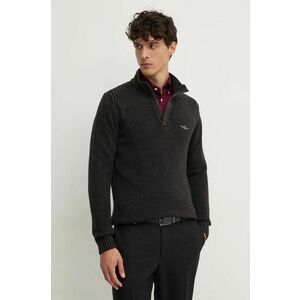 Aeronautica Militare pulover din amestec de lana barbati, culoarea maro, cu turtleneck, MA1528L545 imagine