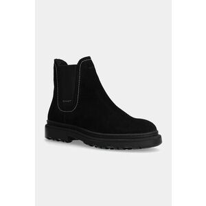 Gant botine din piele intoarsa Timbly femei, culoarea negru, cu toc plat, izolare usoara, 29553800 G00 imagine