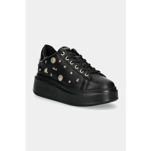 Karl Lagerfeld sneakers din piele ANAKAPRI culoarea negru, KL63579D imagine