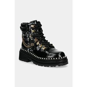 Kurt Geiger London bocanci de piele Chelsea Combat Boot femei, culoarea negru, cu platforma, 3423801619 imagine