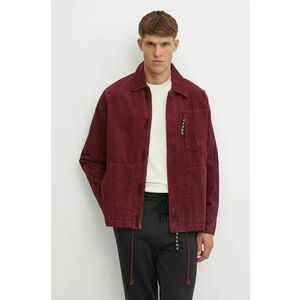 adidas Originals geaca din velur culoarea bordo, de tranzitie, JN1265 imagine