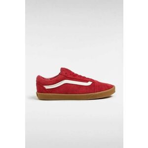 Vans tenisi din piele intoarsa Old Skool Lowpro culoarea rosu, VN000D0ECI11 imagine