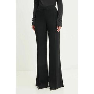 Stine Goya pantaloni femei, culoarea negru, lat, high waist, P011-2273 imagine