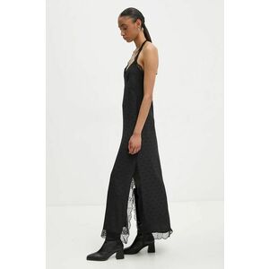 ZADIG&VOLTAIRE rochie de matase culoarea negru, maxi, drept, WWDR01334 imagine