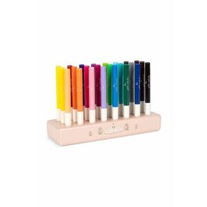 Konges Sløjd set de markere MARKERS IN WOODEN BLOCK 24 PCS FSC 24-pack KS101597 imagine