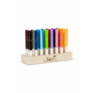 Konges Sløjd set de markere MARKERS IN WOODEN BLOCK 24 PCS FSC 24-pack KS101597 imagine