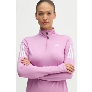 adidas Performance hanorac de jogging Own The Run culoarea violet, cu imprimeu, IV5510 imagine