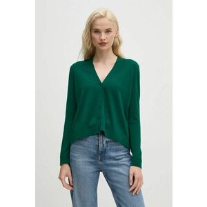 United Colors of Benetton cardigan din lana culoarea verde, light, 11AHD603P imagine