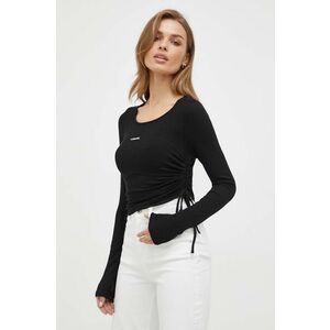 La Mania longsleeve femei, culoarea negru imagine