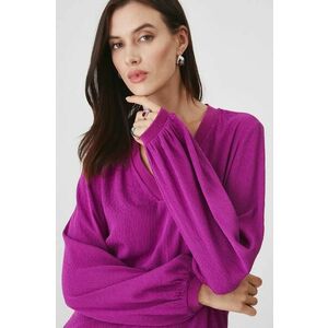 Medicine bluza femei, culoarea violet, neted imagine