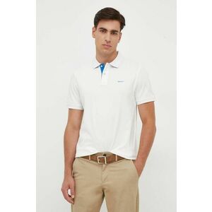 Gant tricou polo barbati, culoarea bej, neted imagine