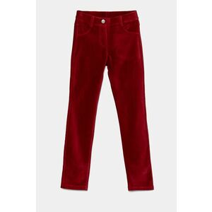 United Colors of Benetton pantaloni copii culoarea bordo, neted imagine