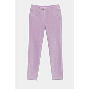 United Colors of Benetton pantaloni copii culoarea violet, neted imagine