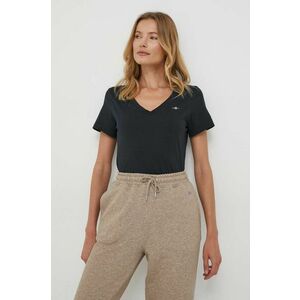 Gant tricou din bumbac culoarea negru imagine