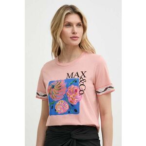 MAX&Co. tricou din bumbac femei, culoarea roz, 2416971024200 2416970000000 imagine