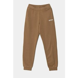 BOSS pantaloni de trening pentru copii culoarea bej, neted, J51153 imagine