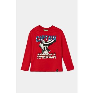 United Colors of Benetton longsleeve din bumbac pentru copii culoarea rosu, cu imprimeu, 3ATNC10M8 imagine