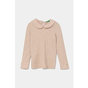 United Colors of Benetton longsleeve copii culoarea roz, 3IVLG10GV imagine