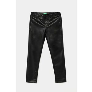 United Colors of Benetton pantaloni copii culoarea negru, neted, 4X2VCE031 imagine