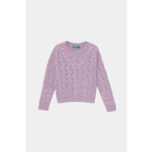 United Colors of Benetton pulover copii culoarea violet, 16CLG100O imagine