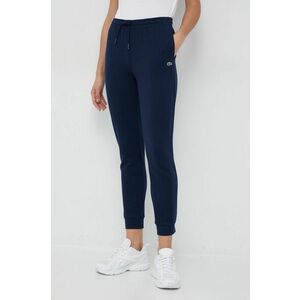 Lacoste pantaloni de trening femei, culoarea albastru marin, imagine